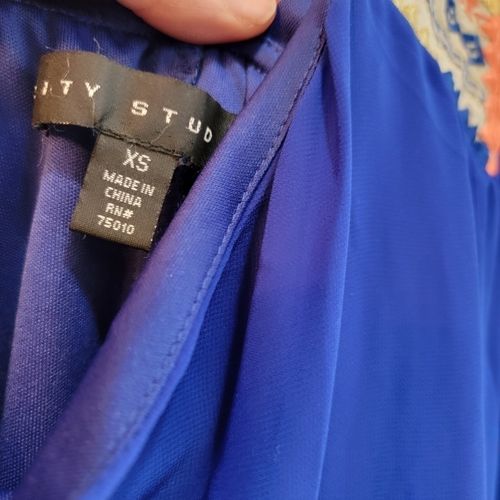 City Studio Sleeveless Embroidered  Dress Size XS - Picture 5 of 5